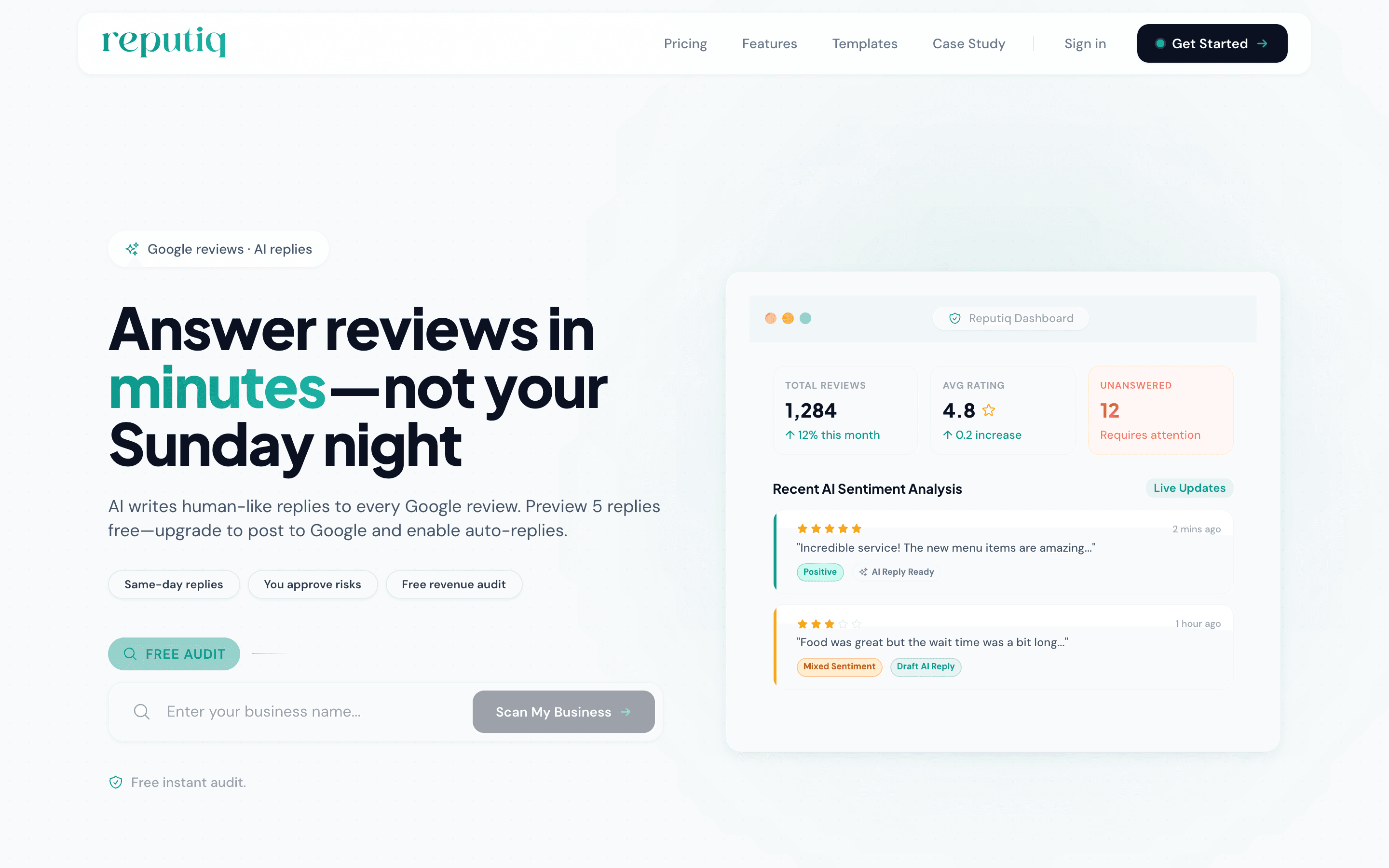 ReputIQ product screenshot